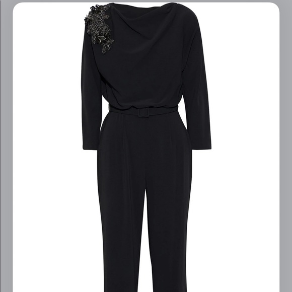 BADGLEY MISCHKA Embellished draped  jumpsuit - Picture 2 of 10